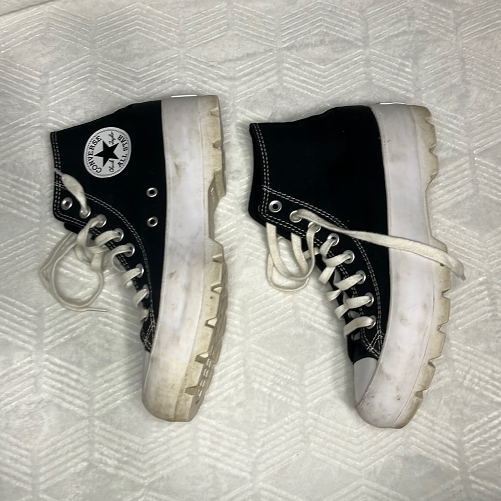 black platform converse